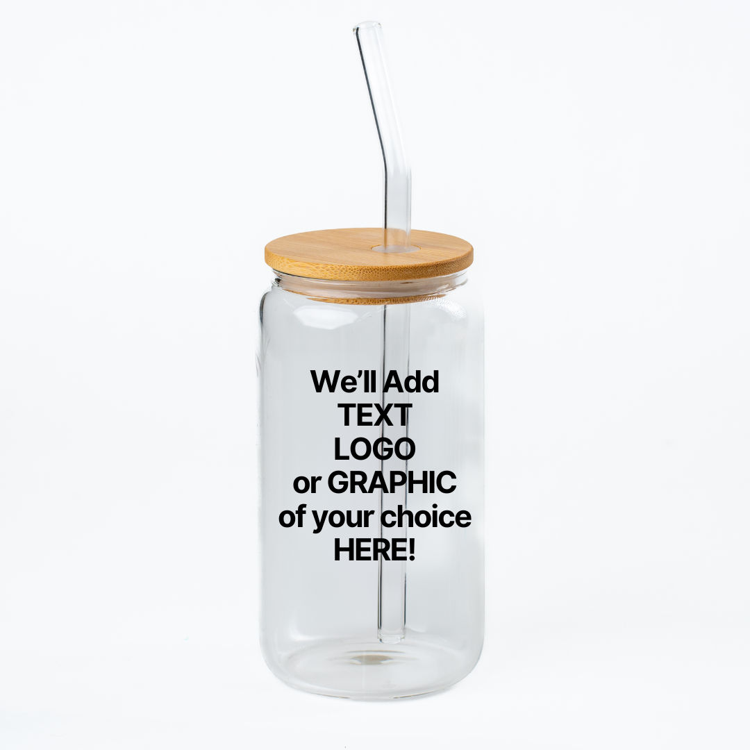 16oz Glass Can Bamboo
