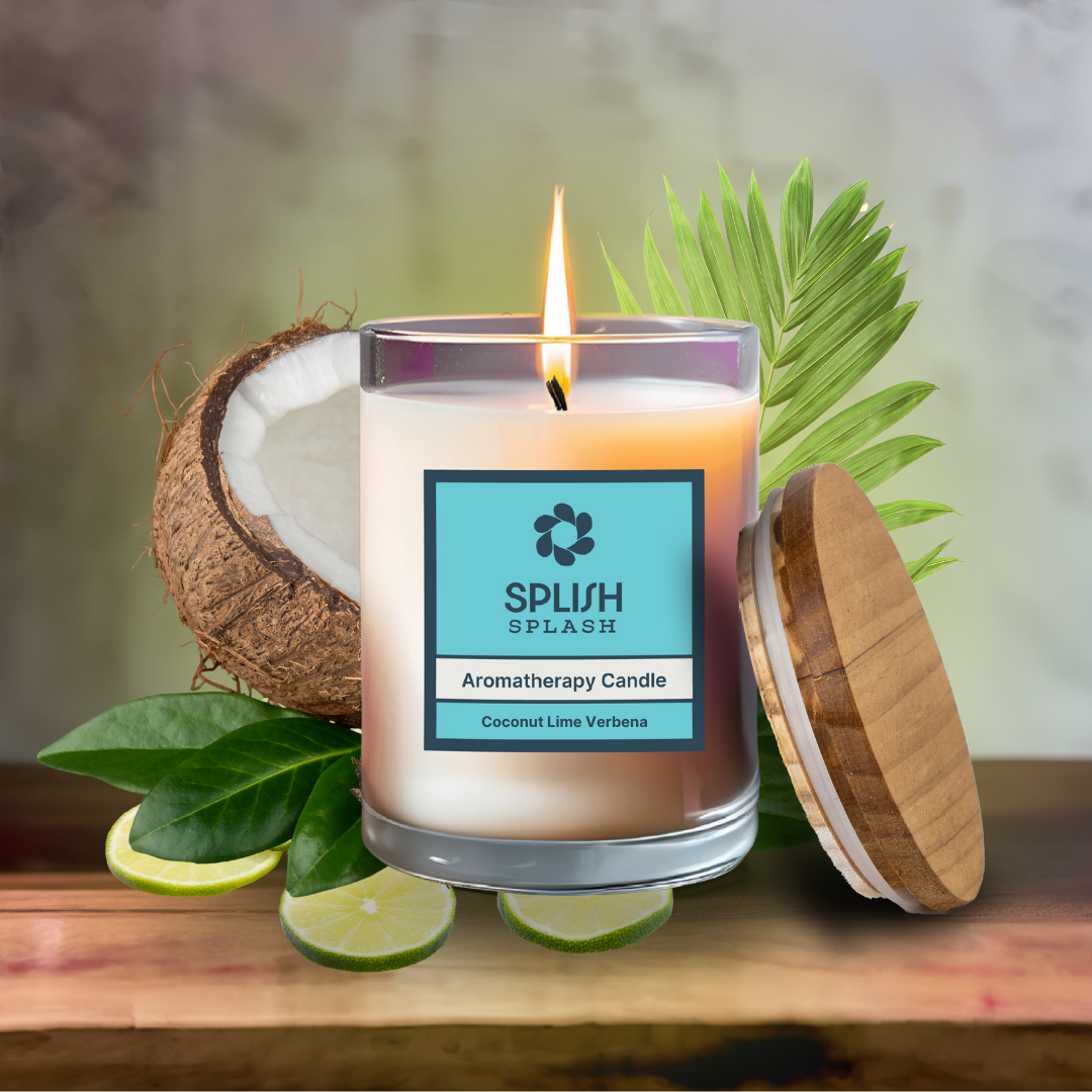 Coconut Lime Verbena Bamboo & Glass Candle