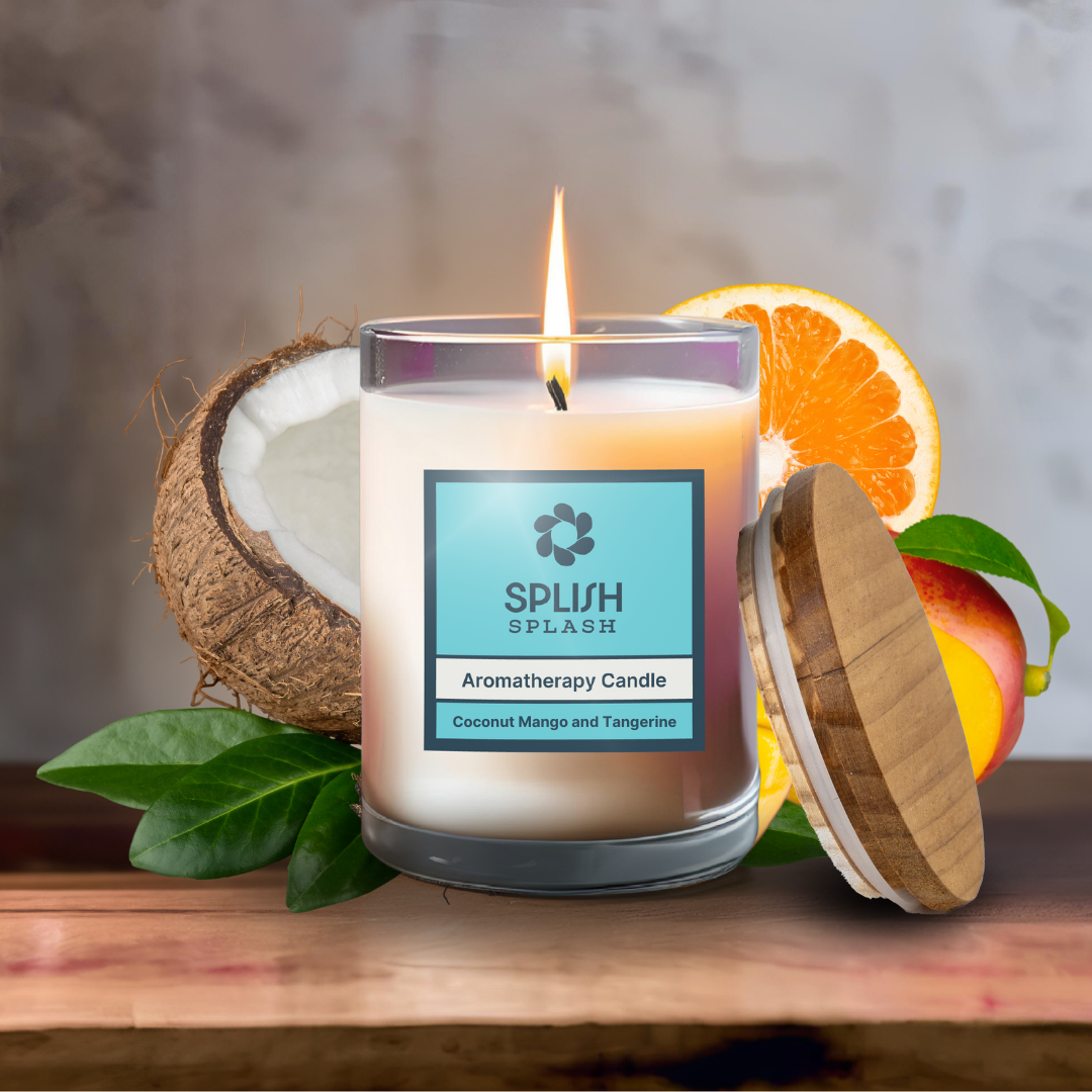 Coconut Mango and Tangerine Bamboo & Glass Candle
