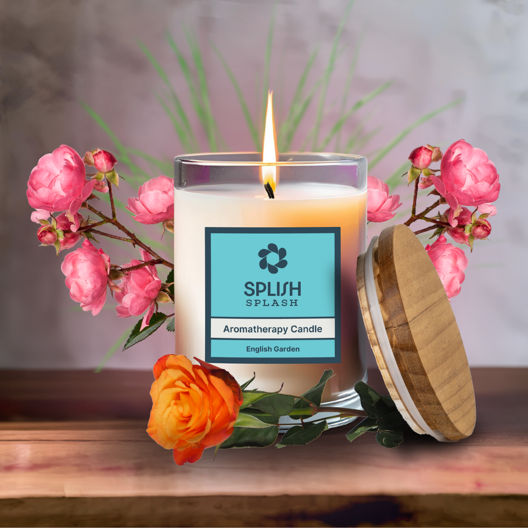 English Garden Bamboo & Glass Candle