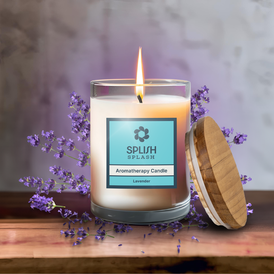 Lavender Bamboo & Glass Candle