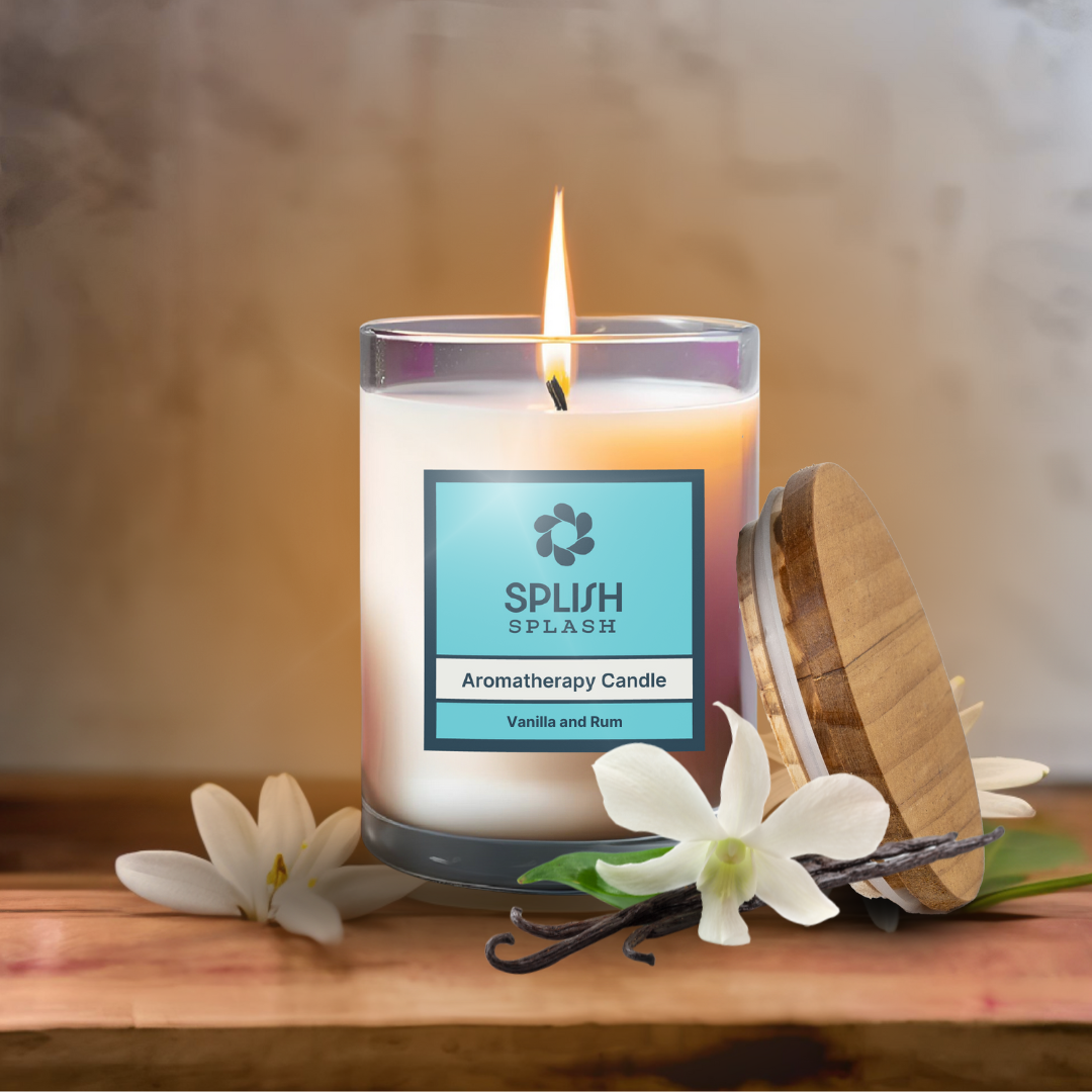 Vanilla and Rum Bamboo & Glass Candle